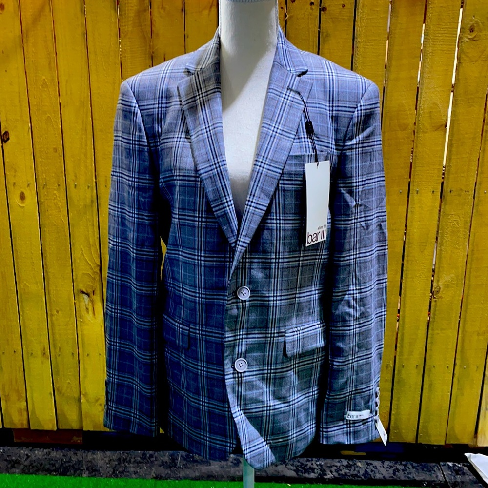 Blue/grey bar III blazer